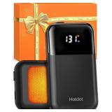 Hotdot Hand Warmers Rechargeable 2 Pack, 4 Heat Levels (104-131°F), Real-Time Temp & Battery Display, Electric Hand Warmers, Fast Heating, Fits in Gloves/Pocket, Gifts for Women & Men