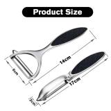 Vegetable Peeler, Potato Peelers for Kitchen Stainless Steel Multi-function Set Fruit Peeler For Kitchen and Household Tools Y & I Shape Swivel Blades with 2 Orange Citrus Peelers