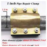 Water Pipe Repair Clamp,OD of The Applicable Pipe is About 1.33 inch,Leak Sealer for Pipes and Plumbing,Length About 4 inch,Suitable for PE/PPR Pipes,Steel/Iron Pipes