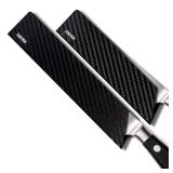 Asaya Professional Knife Edge Guards - Two Chef Blade Covers - 8.5 x 2 and 10.5 x 2 - Extra Strength, ABS Plastic and BPA-Free Felt Lining, non-Toxic and Food Safe - Knives Not Included (2 Piece L)