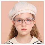 FANNYGO 3 Pack Kid Blue Light Glasses For Kids Girls Boys Computer Blue Light Kids Glasses Clear Glasses Age 3-9 (Black + Dark blue + Light blue)