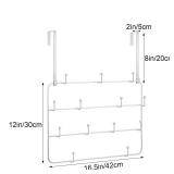 Over The Door Hooks Hanger Rack Multi Use Metal Over The Door Hook Stainless Steel Rustproof Hanger for Coats Hats Robes Clothes Towels(White,1 Set)