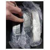 KSSKSS 3 Pack Bathroom Small Trash Can with Lid, 2.6 Gallon Slim Garbage Bin with Pop-Up Lid, 10L Plastic Wastebasket for Bedroom, Office, Kitchen, Toilet (Three Colors)