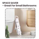 Primlect Space-Saving Potty Training Seat with Ladder, Adjustable Step and Toilet Seat Height, Top Handles for Easy Climbing, Easy to Carry, Portable Toddler Toilet Trainer for Small Bathrooms