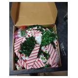 HUUIDY 5 FT Collapsible Pop Up Christmas Tree, Pre Lit Pencil Christmas Tree with Multi Color Change Lights and DIY 63 Ornaments, Pre Decorated Artificial Tree with Xmas Decor Home Indoor Party