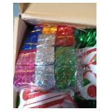 HUUIDY 5 FT Collapsible Pop Up Christmas Tree, Pre Lit Pencil Christmas Tree with Multi Color Change Lights and DIY 63 Ornaments, Pre Decorated Artificial Tree with Xmas Decor Home Indoor Party