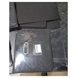 Hleelomi Collapsible File Box with Lid & Plastic Slide - Hanging Document Organizer for Office/Home, 14.96x12.6x10.83 Inch,Decorative Home File Bin,Black, 1 Pack (No Folders Included)