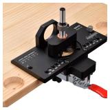 GOINGMAKE Metal Concealed Hinge Jig with Quick Clamp and Dust Vacuum Adapter Concealed Door Hinge Jig 35mm Cabinet Hinge Jig Hinge Hole Drilling Jig for Woodworking Door Cabinet Hinges Mounting Tool