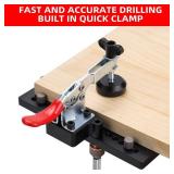 GOINGMAKE Metal Concealed Hinge Jig with Quick Clamp and Dust Vacuum Adapter Concealed Door Hinge Jig 35mm Cabinet Hinge Jig Hinge Hole Drilling Jig for Woodworking Door Cabinet Hinges Mounting Tool