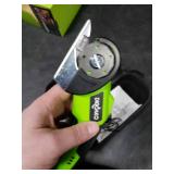 Cardboard Cutter - Rechargeable Cordless Electric Scissors, 4V Duty Electric Box Cutter for Cardboard, Safety Lock & LED Light, Powerful Cutting for Carton Carpet Plastic Fabric Leather