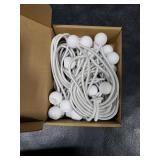 30-Piece YELIER Ball Bungee Cords (White, 6), UV Resistant, Antioxidant, Secure Tie Down