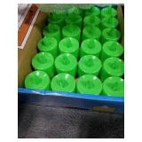 LANKER 24 Pack Flameless Led Tea Lights Candles, Flickering Green Battery Operated Electronic Fake Candles, Decorations for Party, Christmas, Halloween and Festival Celebration (Green)