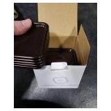 2 1/2 Square Carpet Bottom Furniture Caster Cups, Reusable Furniture Sliders for Hardwood Floors, Felt Furniture Pads Coasters to Protect Tile or Laminate Floors from Scratches, Brown/Gray (12 Pack)