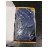 REVIX Microwave Booties for Cold Feet & Discomfort Relief, Heated Slippers for Women & Men with Moist Heat Therapy, Microwavable Foot Warmers for Home & Bed Use, Adjustable Non-Slip Slippers, Navy L