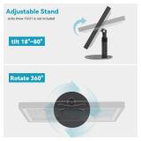 Letlar Tiltable Stand for Show 21 and 15 (1st, 2nd Gen), Rotatable Table Holder for Alexa 21, Metal Desktop Base for Echo 15
