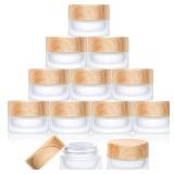 Geiserailie 10 Pieces Glass Cosmetic Containers Empty Sample Jars with Leak Proof Lids Makeup Sample Containers for Lotion Cream Cosmetic (5 Gram)