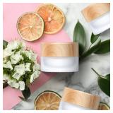 Geiserailie 10 Pieces Glass Cosmetic Containers Empty Sample Jars with Leak Proof Lids Makeup Sample Containers for Lotion Cream Cosmetic (5 Gram)