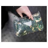 Horaldaily 6PCS Christmas Dining Green Chair Covers, Christmas Pine Tree Stars Stretch Removable Washable Slipcover Chair Protector for Dining Room Home Decor