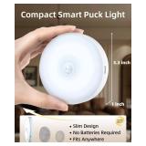 EZVALO Under Cabinet Lighting with Charging Station,1000mAh Rechargeable Puck Lights with Remote, 3 Color Temps & 12 RGB Closet Lights, Dimmable Motion Sensor Lights for Shelf, Kitchen (6 Packs)