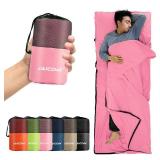 JAICOM Sleeping Bag Liner, Travel Sheets & Adult Sleep Sack, Ultralight and Portable Summer Sleeping Bag - Ideal for Backpacking, Hotels and Hostels, Business Trips, Camping