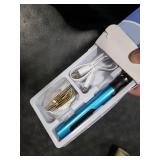 3-Speed Cordless Mini Drill Pen With 8 Small Drill Bits,Rechargeable Electric Hand Drill Pin Vise,Resin Drill Set For Jewelry Making,Resin,Plastic,Wood,Keychains DIY (BLUE)