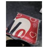 GAGEC Valentine Pillow Covers 16x16 Inch Dog Valentines Decor Dog Paw Print Red Decorative Throw Pillow Case for Home Farmhouse Living Room Cushion Case Sofa Wdding Anniversary Decorations