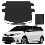 REEVAA Upgraded Car Windshield Cover for Ice & Snow [All-Weather Protection] Magnetic Fit Weatherproof Frost Cover, Winter Accessories, Fit for MPV, Van, Full-Size Trucks