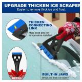 34 Extendable Ice Scrapers for Car Windshield 2-in-1 Snow Brush for Car Snow Scraper for Car Snow Scraper and Brush with Ergonomic Foam Grip for Cars, Trucks, SUVs with 360° Pivoting Brush Head Blue