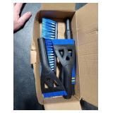 34 Extendable Ice Scrapers for Car Windshield 2-in-1 Snow Brush for Car Snow Scraper for Car Snow Scraper and Brush with Ergonomic Foam Grip for Cars, Trucks, SUVs with 360° Pivoting Brush Head Blue