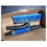 34 Extendable Ice Scrapers for Car Windshield 2-in-1 Snow Brush for Car Snow Scraper for Car Snow Scraper and Brush with Ergonomic Foam Grip for Cars, Trucks, SUVs with 360° Pivoting Brush Head Blue