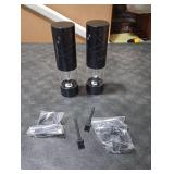 2Pack Electric Salt and Pepper Grinder Set USB Rechargeable with Warm LED Light, Adjustable Coarseness Lidaop Large Capacity Automatic Salt Pepper Mill Shakers for Kitchen, Restaurant, Outdoor, Black