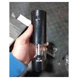 2Pack Electric Salt and Pepper Grinder Set USB Rechargeable with Warm LED Light, Adjustable Coarseness Lidaop Large Capacity Automatic Salt Pepper Mill Shakers for Kitchen, Restaurant, Outdoor, Black