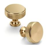 Asidrama 10 Pack Champagne Bronze Kitchen Cabinet Knobs Knurled Dresser Knobs Drawer Knob Cabinet Hardware Aluminum Knob for Dresser Drawers