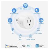 EIGHTREE Smart Plug, WiFi Outlet Works with Alexa & Google Home, Smart Home Socket with Remote Control & Timer Function, 2.4GHz WiFi Only, 4 Packs