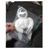 Christmas Tree Topper Abominable Snow Monster Ornament, Poseable Handmade Abominable Chimpanzees Hugger with Star, Can be Hung Snowman Tree Topper Xmas Decorations (White)