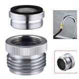 SNUTUYA Faucet Adapter with Aerator, Sink Faucet to Garden Hose Adapter, Faucet Adapter to Garden Hose for Kitchen and Bathroom, hose attachment to sink 3/4 GHT Thread Chrome.
