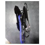 Brake Caliper Compression Tool, Caliper Piston Compressor Tool with Additional 2 pcs Large Steel Plate and 2 Hooks, 360Â°Adjustable Brake Caliper Tool for Single Twin Quad Piston Calipers (Blue)