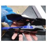 Brake Caliper Compression Tool, Caliper Piston Compressor Tool with Additional 2 pcs Large Steel Plate and 2 Hooks, 360Â°Adjustable Brake Caliper Tool for Single Twin Quad Piston Calipers (Blue)