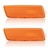 YOLLKY 1 Pair Front Bumper Side Marker Lights Turn Signal Lamps Cover Lens for Volkswagen Jetta 2005-2010 for Volkswagen MK5 / MK6 | Replaces # 1K5945071A, 1K5945072A