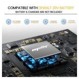 5in Brushless Cordless Random Orbital Sander Compatible with DeWalt 20V MAX Battery (TOOL ONLY), 12,000OPM Palm Sander, Dust Bag, Lightweight, 10 Sandpapers, 6 Variable Speeds for Wood, Metal & DI