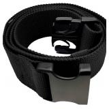 Gait Belt with Plastic Buckle by LiftAid - Transfer and Walking Aid with Belt Loop Holder for Assisting Therapist, Nurse, Home Care - 60L x 2W (Black)