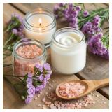 UPBUD 4 oz Clear Glass Jars with Lids - 32 Pack Cosmetic Containers with Inner Liners, Wide-Round Smooth Mouth, Sealable for Creams, Lotions, Essential Oils, Body Butter, Travel Samples