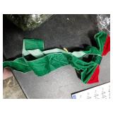 Syhood 12 ft (2 Pcs 6 ft) Pre Lit Christmas Norfolk Pine Garland with Lights 24 Christmas Ball Ornament 4 Large Velvet Bow Battery Operated Xmas Real Touch Garland for Mantle Fireplace Home Decoration