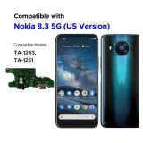 Charging Port Replacement Kit Compatible with Nokia 8.3 5G, Dock Board USB-C Connector Only for Nokia 8.3 5G TA-1243, TA-1251, with Toolkit
