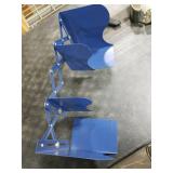 Metal Bookends for Heavy Books, Sturdy Book Stopper to Hold Books Heavy Duty, Adjustable Book Ends for Office & School (Blue)