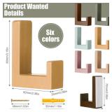 Teenyyou 2 Pack Cute Kids Coat Wall Hooks Wooden Adhesive Decorative Colorful Wall Mounted Hangers Backpack Hooks for Hanging Keys Towel Clothes Bathroom Organization(Bohemian Color)