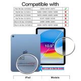 TiKeDa Screen Protector for iPad A16 2025 11th/10th Generation 2022 (11-inch/10.9), HD Clear Tempered Glass Film Guard -2 Pack [Face ID & Apple Pencil Compatible] Ultra Sensitive Case Friendly