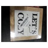 Inspirational Wood Signs, Box Wood Plaques Desk Decor, Farmhouse Home Decor Sign for Shelf, Family Table Decor for Kitchen Bedroom Dining Room, Living Room Decor, Housewarming Gift, Let