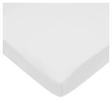 American Baby Company 100% Natural Cotton Fitted Mini Crib Sheet 38 x 24 - Soft & Breathable Small Nesting Portable Crib Sheet, Fits Pack N Play Mattresses, Snow White, for Boys & Girls