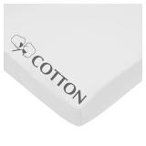 American Baby Company 100% Natural Cotton Fitted Mini Crib Sheet 38 x 24 - Soft & Breathable Small Nesting Portable Crib Sheet, Fits Pack N Play Mattresses, Snow White, for Boys & Girls